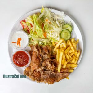 2. A small plate with a side dish
