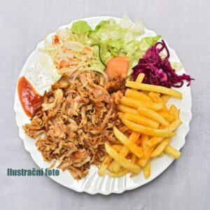 4. A large plate with a side dish