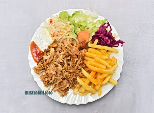 4. A large plate with a side dish